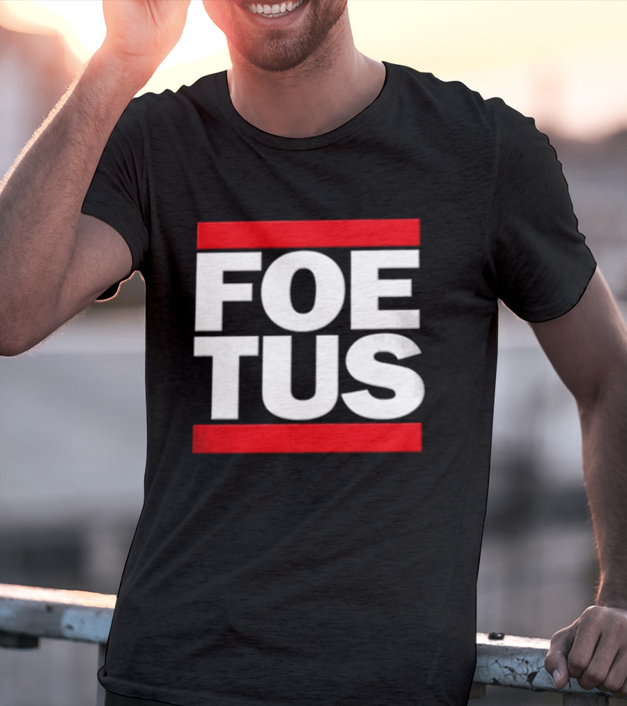 Foetus White Letters With Red Bars T-Shirt