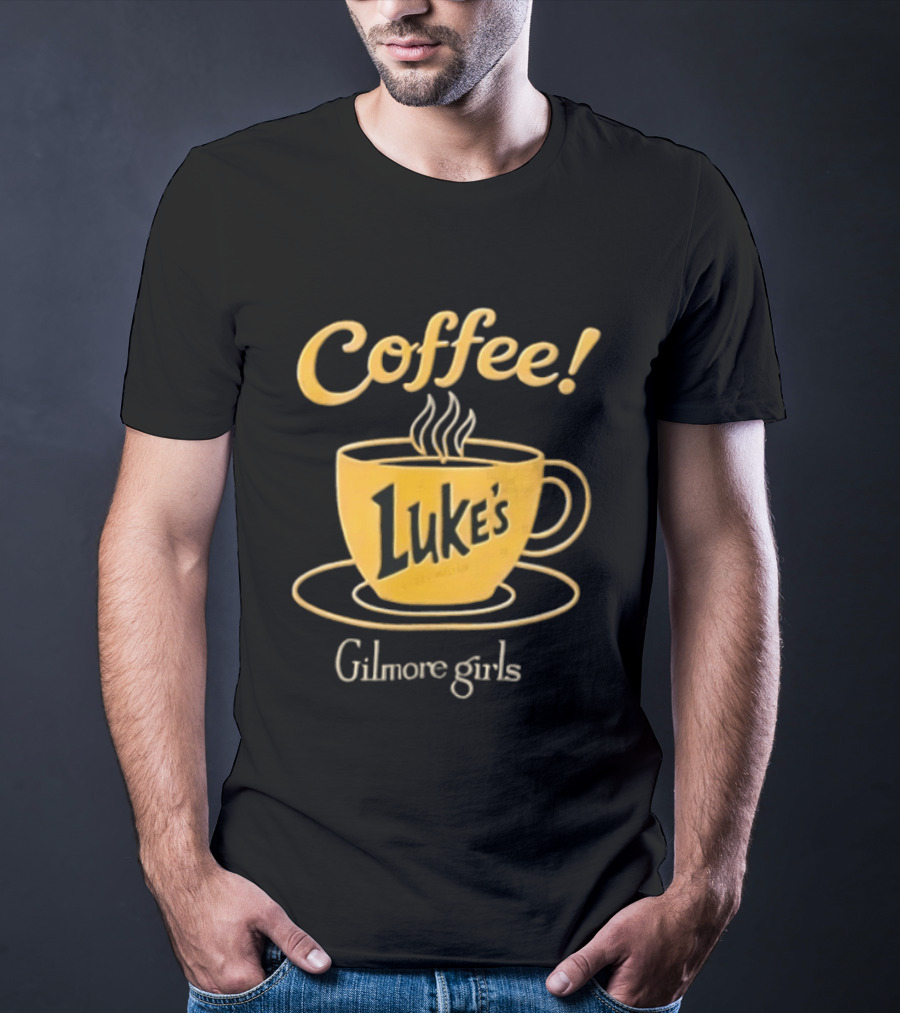 Gilmore Girls Luke's Coffee Yellow Cup Saucer Steam T-Shirt