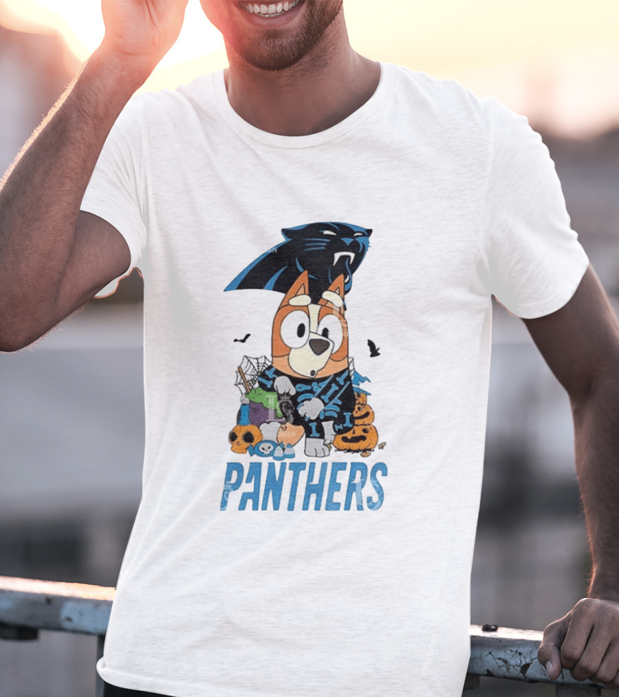 Carolina Panthers Bluey Halloween 2026 Fun Fan Collab T-Shirt