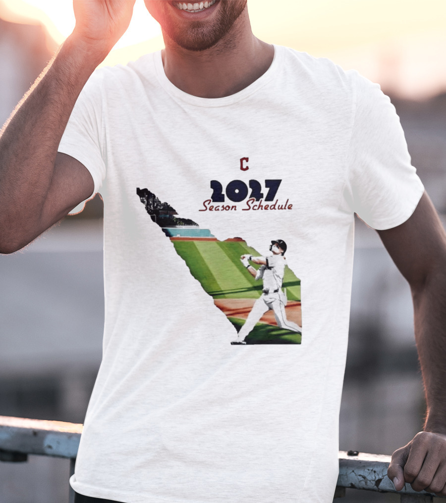 Cleveland Baseball 2027 Season Schedule Batter Action T-Shirt