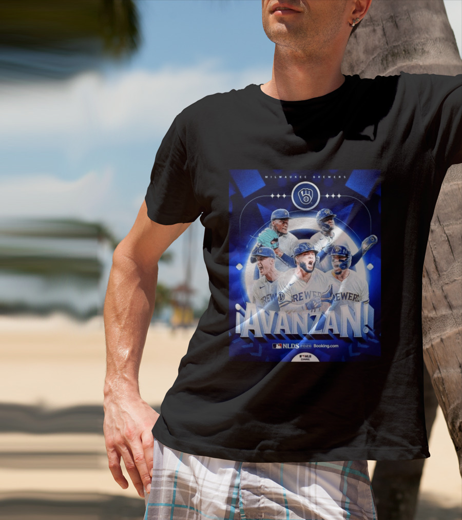 Milwaukee Brewers NLDS 2026 Avanzan MLB Playoffs Celebration T-Shirt