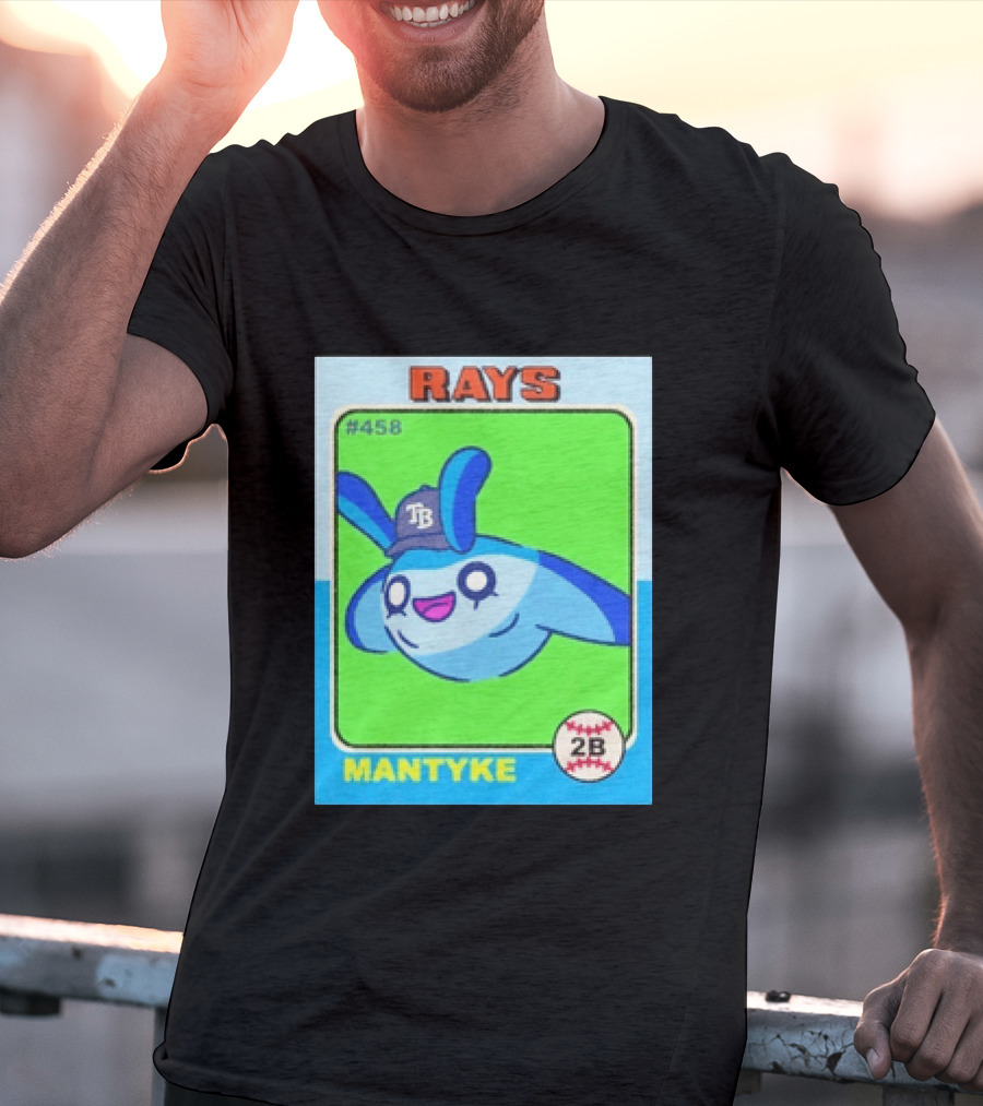 Rays Mantyke Tampa Bay No 458 Baseball Card TB T-Shirt