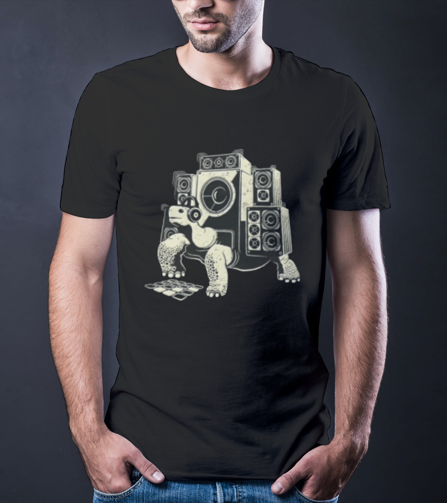 Turtle Wearing Headphones With Surround Sound Speakers T-Shirt