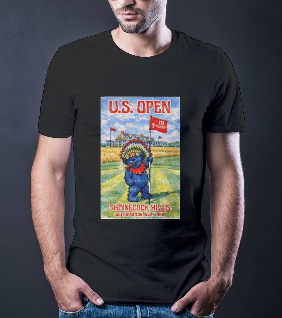 U.S. Open Shinnecock Hills Southampton New York Grateful Dead Dancing Bear Golf Course T-Shirt