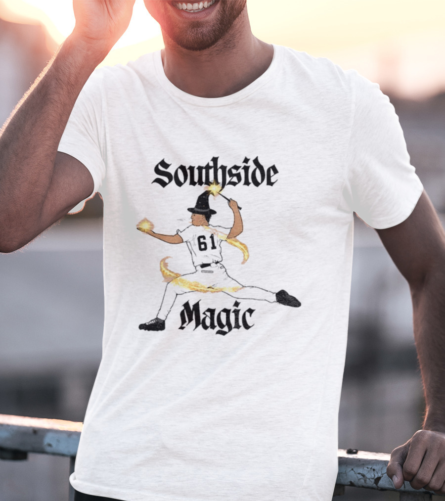 Southside Magic Wizard Baseball Chicago White Sox Postseason 61 Mike Vasil T-Shirt