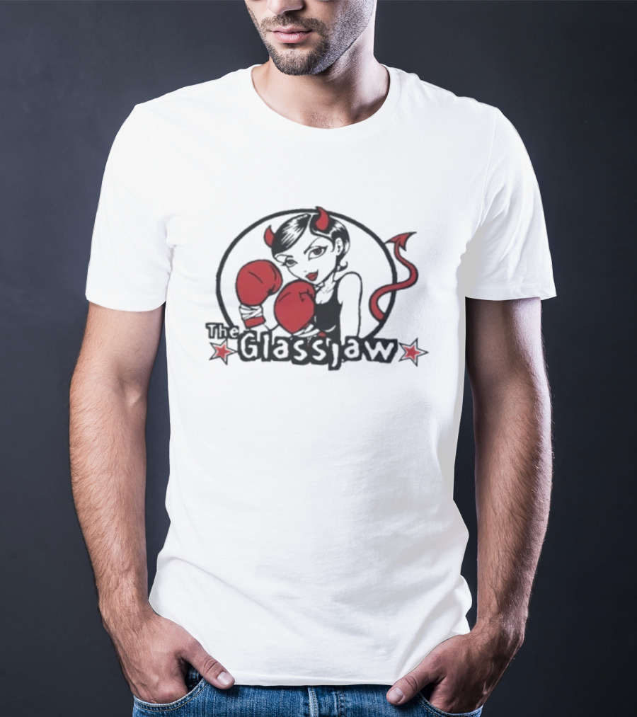 The Glassjaw Devil Girl Red Boxing Gloves Post Hardcore T-Shirt