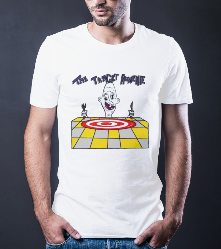 The Target Audience Cartoon Character With Fork And Knife T-Shirt