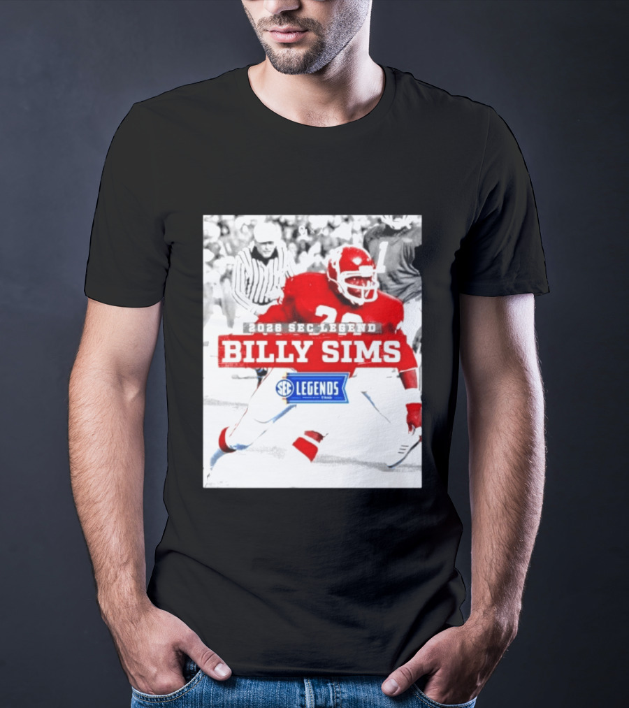 2026 SEC Legend Billy Sims Oklahoma Sooners Football T-Shirt
