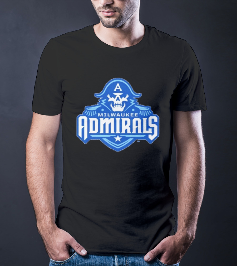 Milwaukee Admirals AHL Hockey Team Spooky Skeleton T-Shirt