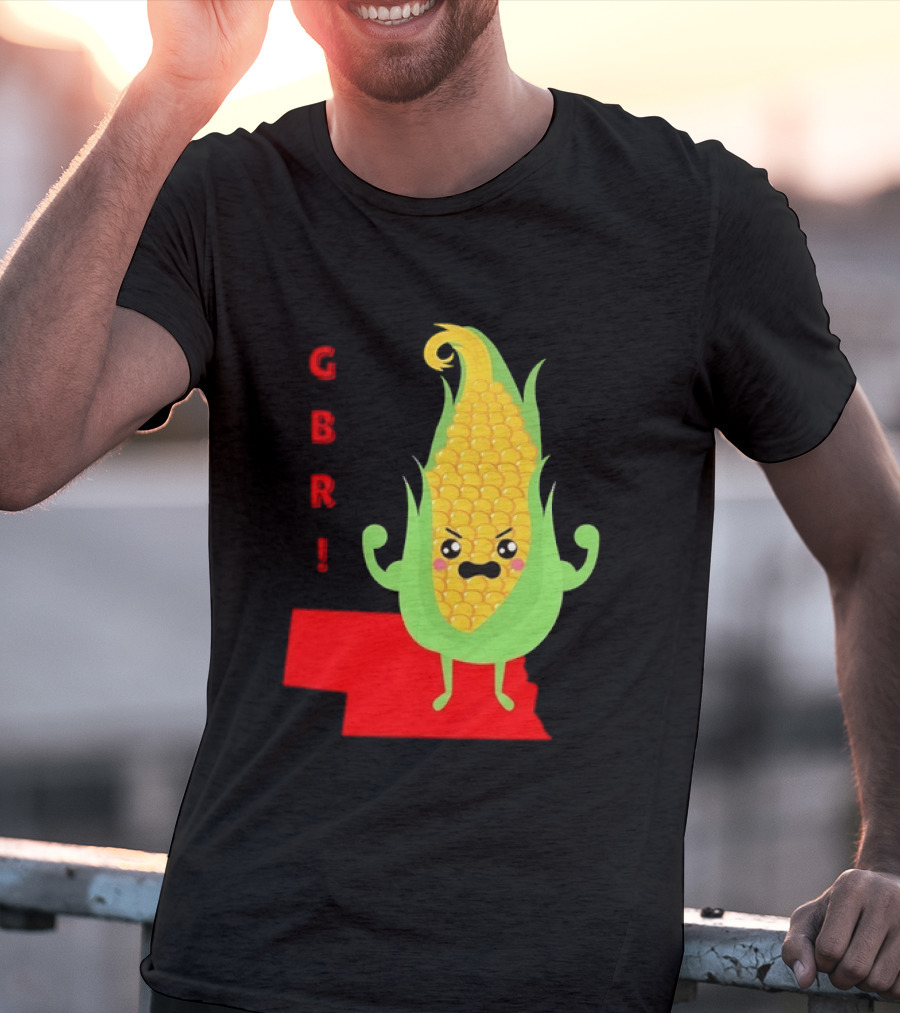 GBR Nebraska Corn Go Big Red Cornhusker Spirit T-Shirt