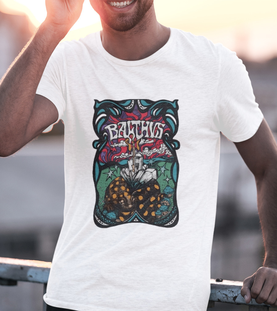 Balthvs Psychedelic Artwork With Crystals And Tortoise T-Shirt
