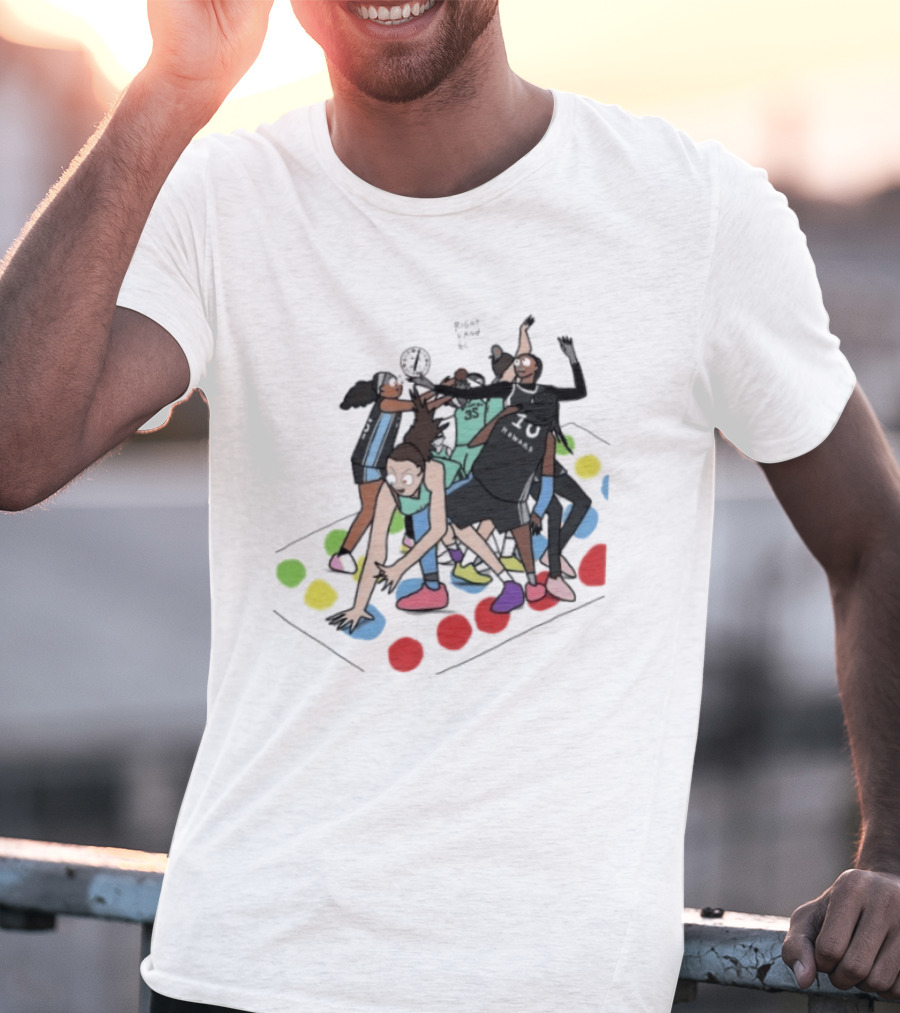 Brooklyn 35 Howard 10 Atlanta Dream Vs NY Liberty Twister Floor Game Competition T-Shirt