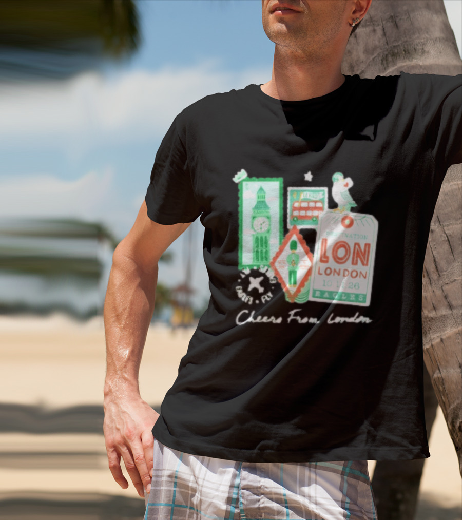 Philadelphia Eagles Destination London 101126 Cheers London T-Shirt