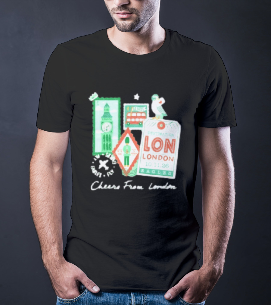 Philadelphia Eagles Destination London 101126 Cheers London T-Shirt