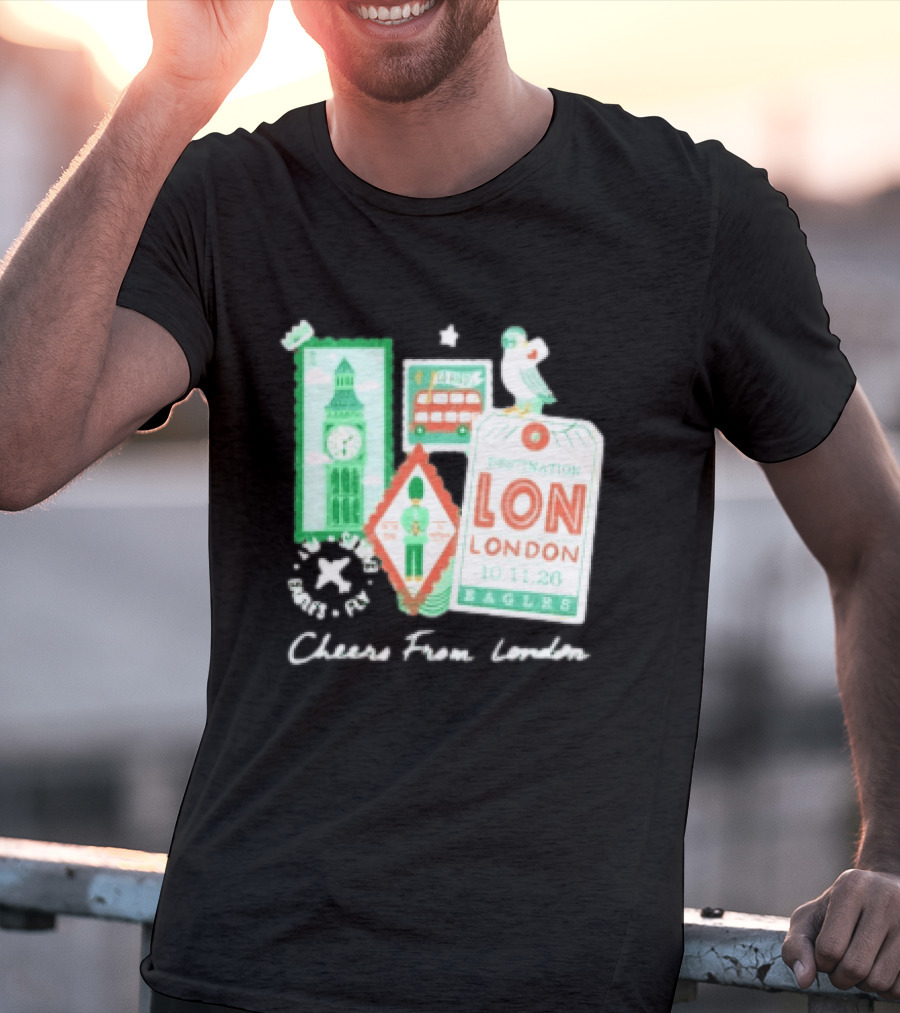 Philadelphia Eagles Destination London 101126 Cheers London T-Shirt