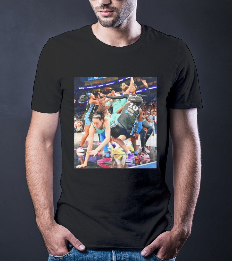 WNBA Action Howard 10 Brooklyn 35 AT&T Basketball Game T-Shirt