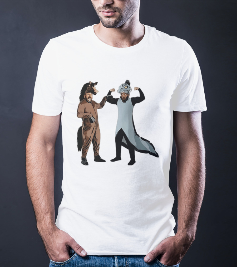 James Harden Joel Embiid Horse And Dinosaur Costumes Basketball Duo T-Shirt
