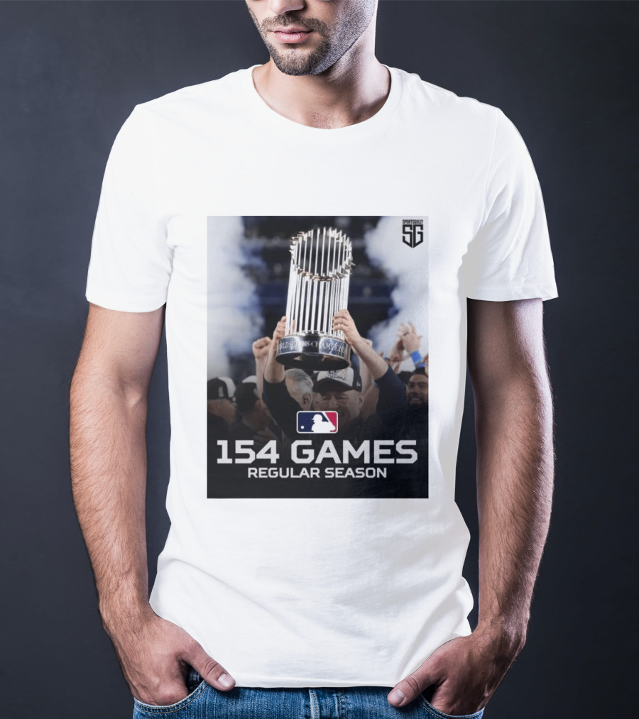 MLB 154 Games Regular Season World Series Champions Trophy T-Shirt