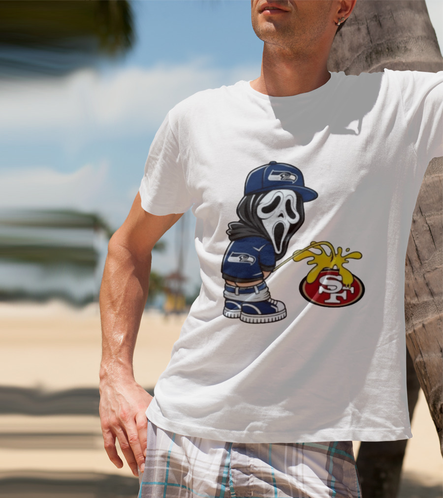 Seattle Seahawks Ghostface Fan Rivalry With San Francisco 49ers T-Shirt