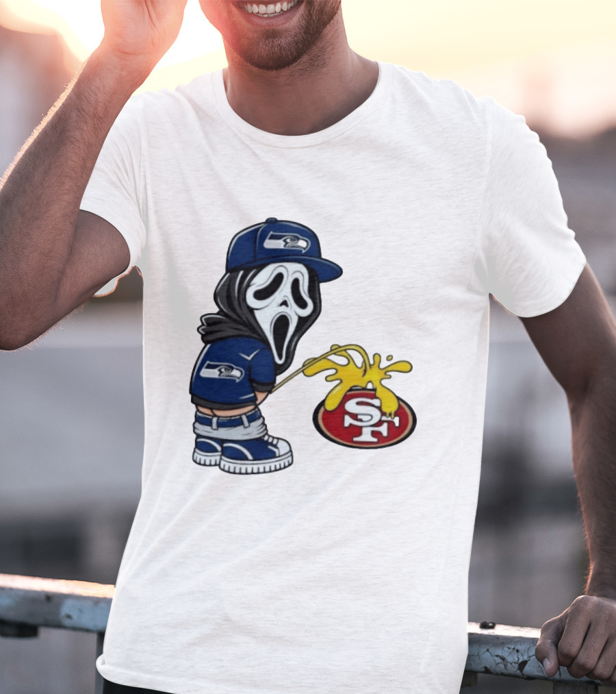 Seattle Seahawks Ghostface Fan Rivalry With San Francisco 49ers T-Shirt