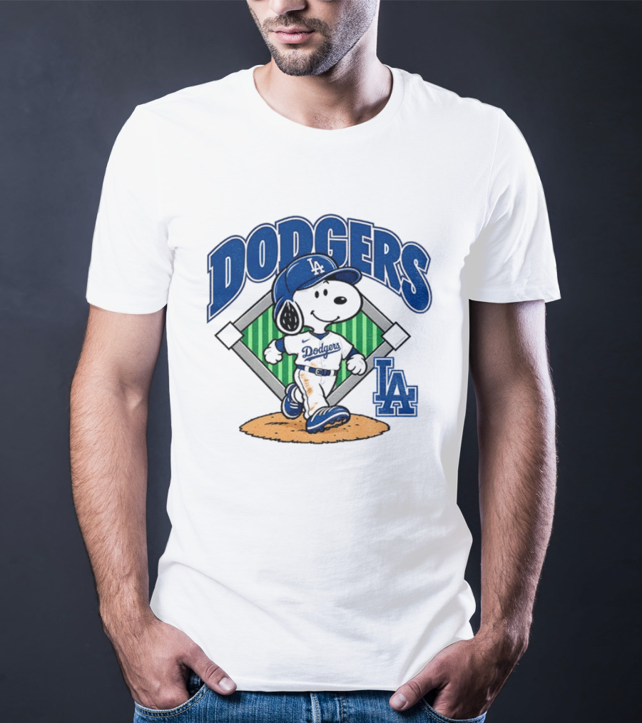 Snoopy Baseball Los Angeles Dodgers MLB Take October T-Shirt