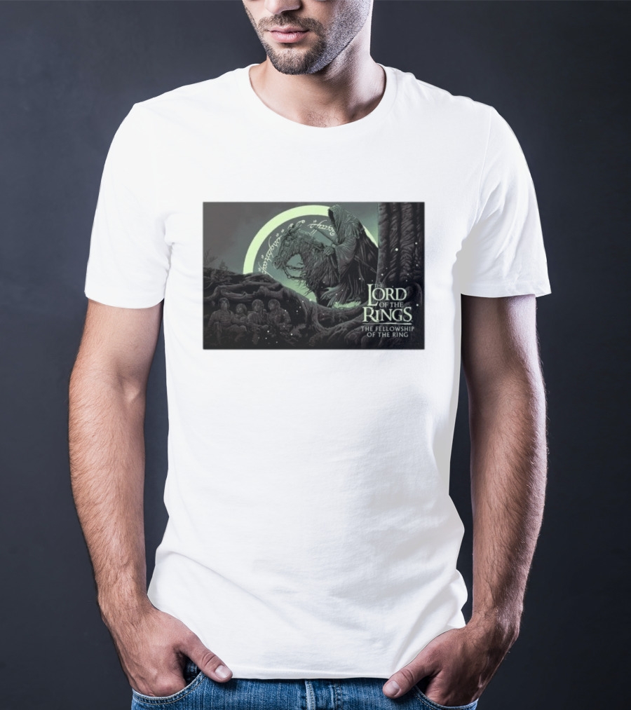 The Lord Of The Rings The Fellowship Of The Ring Nazgûl And Hobbits Scene T-Shirt