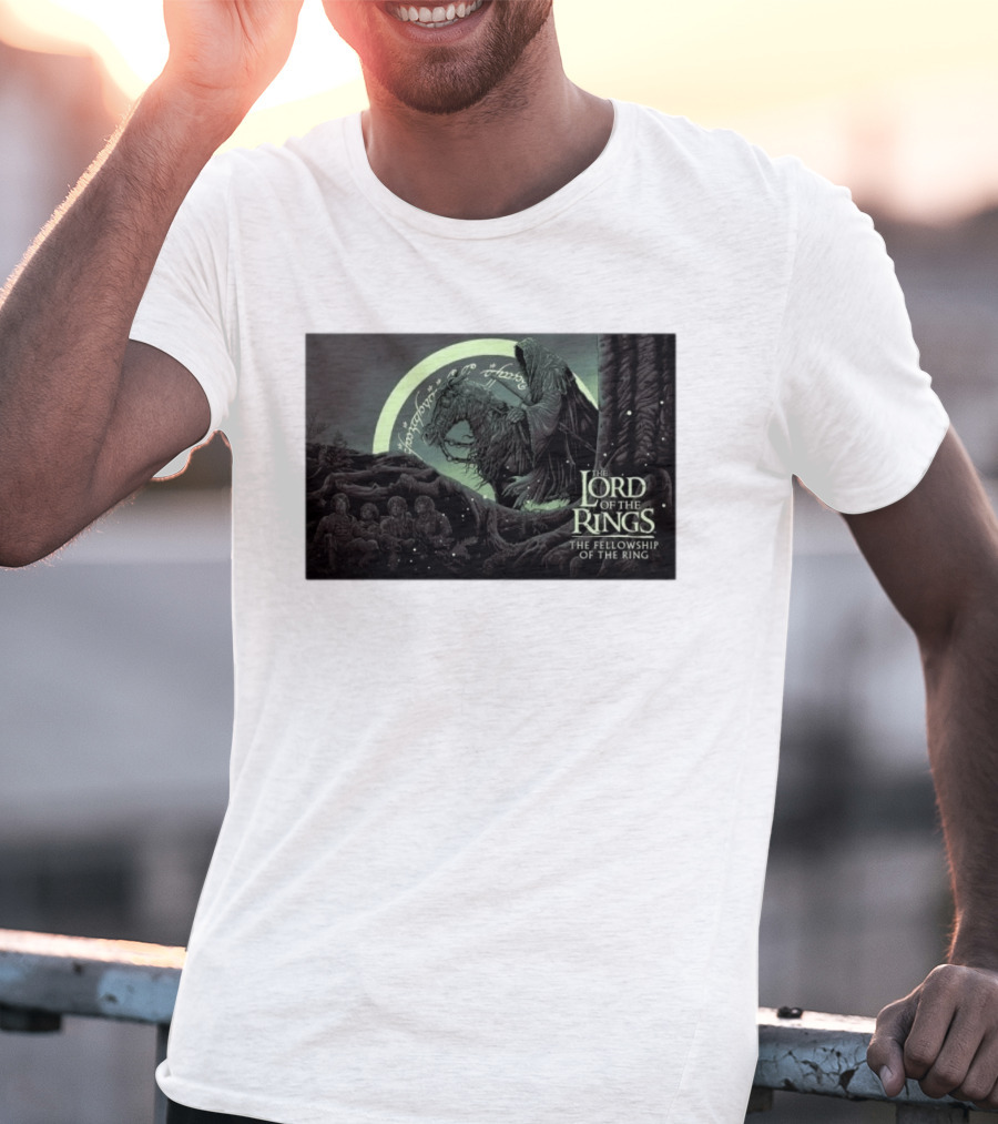 The Lord Of The Rings The Fellowship Of The Ring Nazgûl And Hobbits Scene T-Shirt