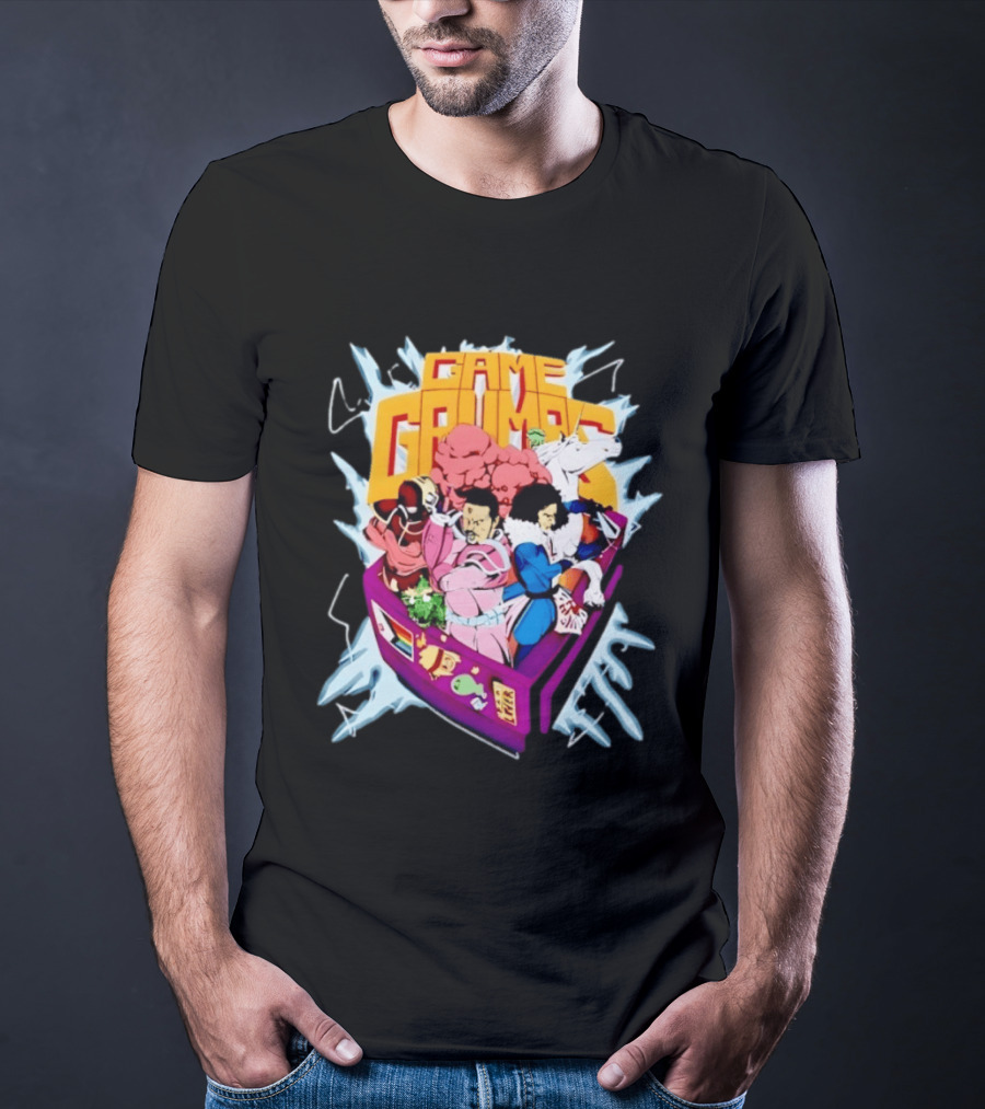 Game Grumps YouTube Gaming Retro Arcade Characters Explosion T-Shirt