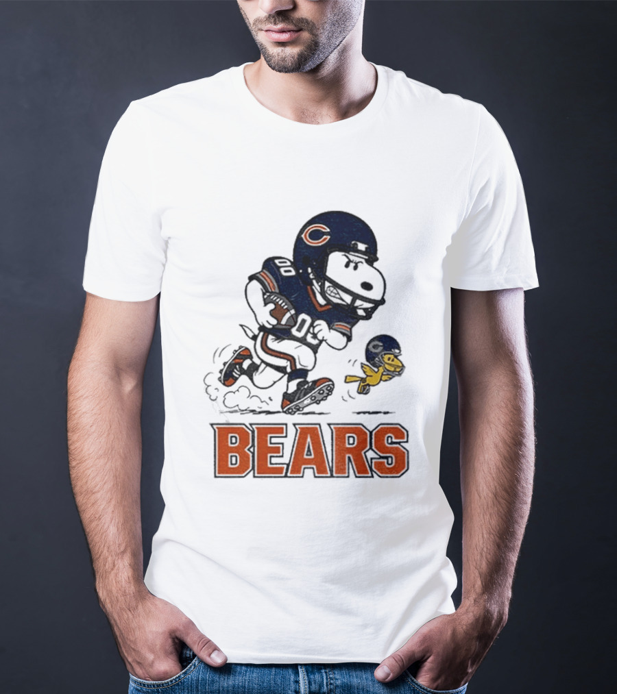 Chicago Bears Snoopy And Woodstock Football Team Fan T-Shirt