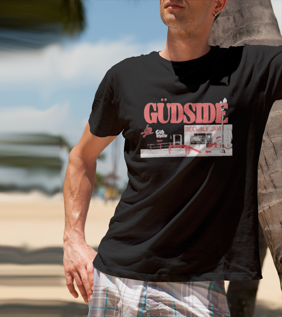 Güdside Sidewalk Jam Güd Byek Skateboard Street T-Shirt