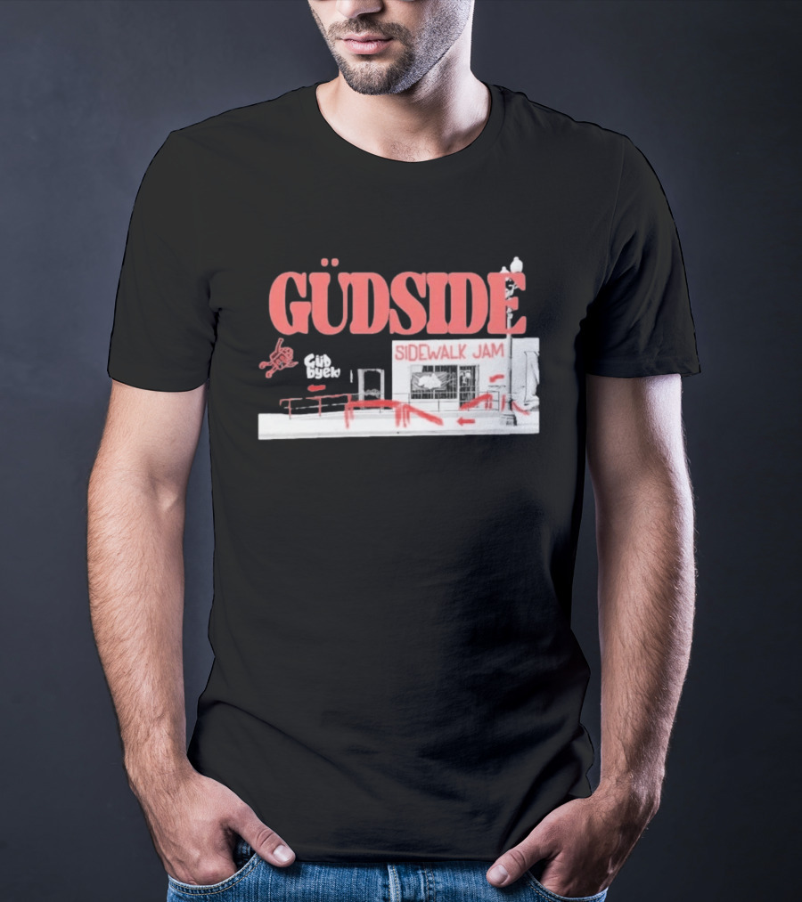 Güdside Sidewalk Jam Güd Byek Skateboard Street T-Shirt