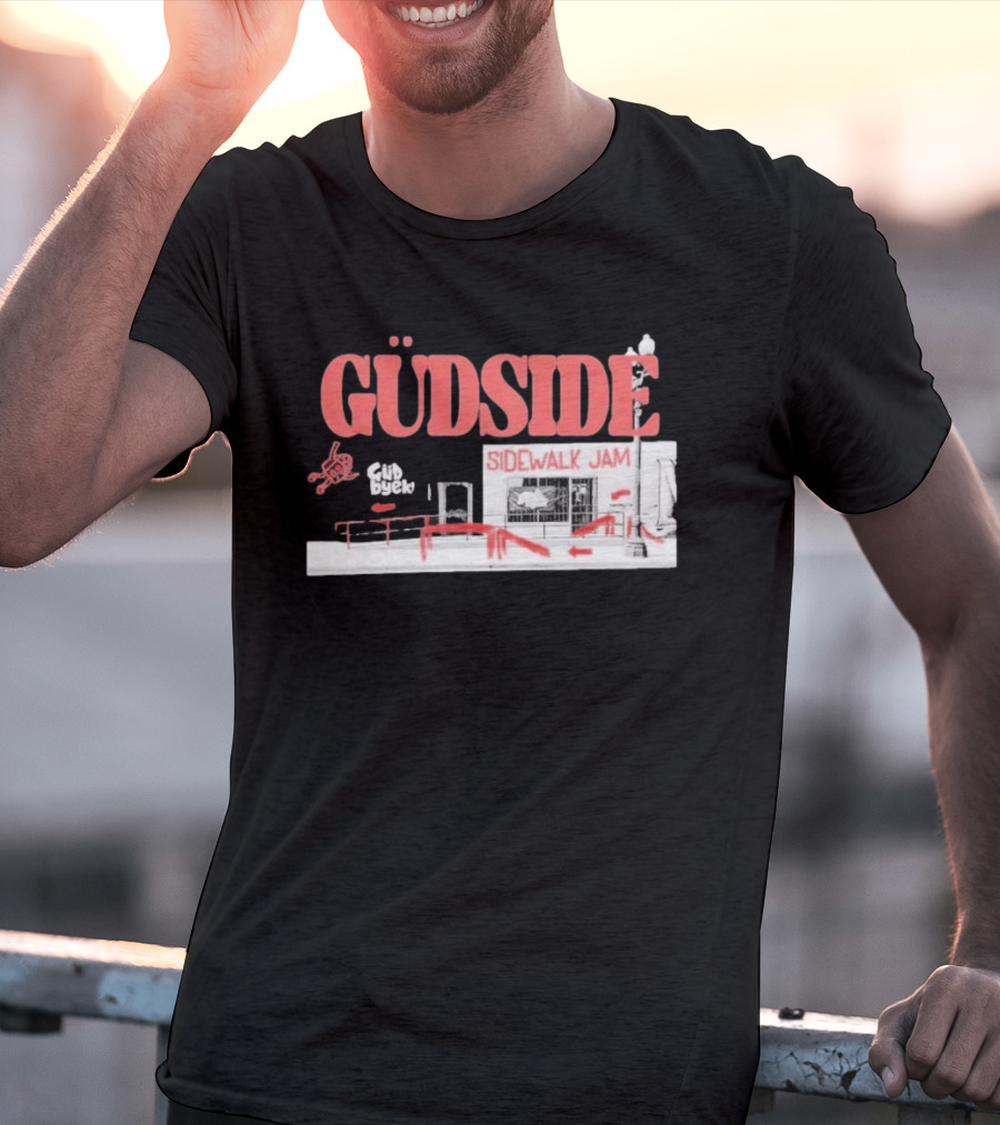 Güdside Sidewalk Jam Güd Byek Skateboard Street T-Shirt