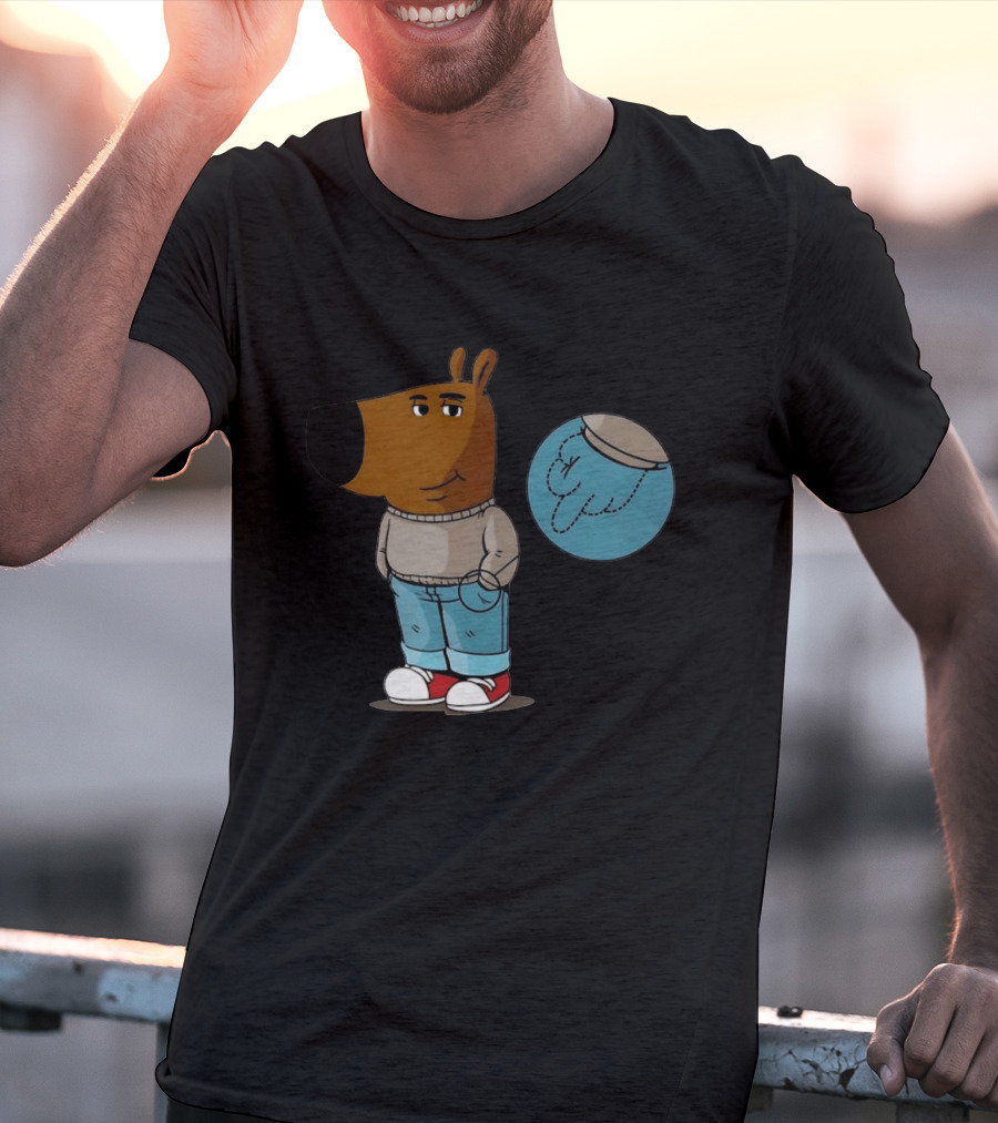 Chill Guy Middle Finger Bear Sweater Jeans Casual T-Shirt