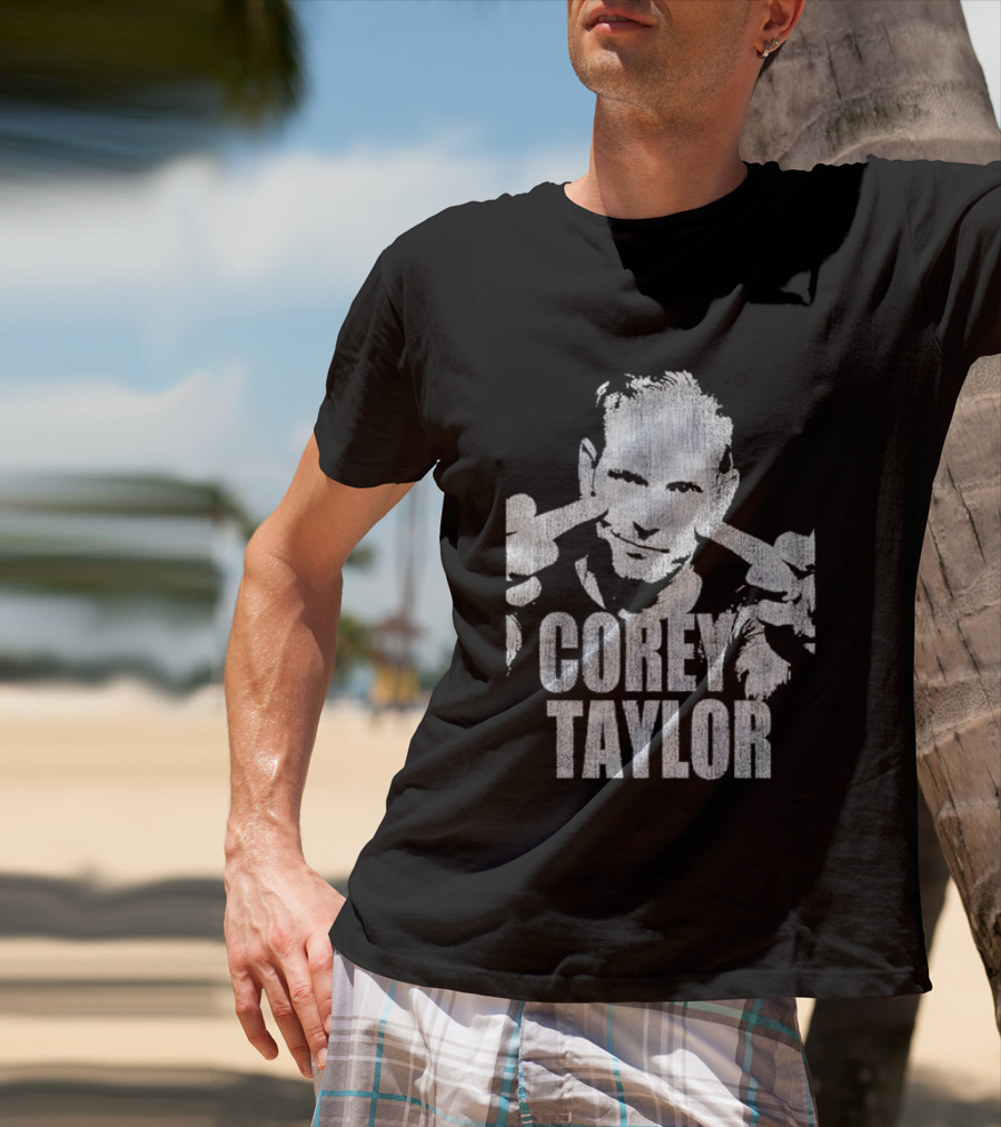 Corey Taylor Distressed Slipknot Masked Pose T-Shirt