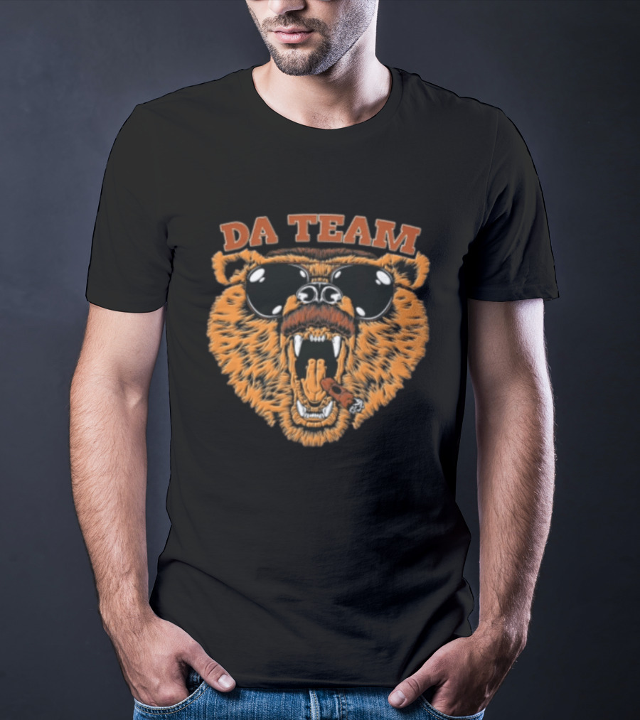DA Team Bear Sunglasses Mustache Cigar T-Shirt
