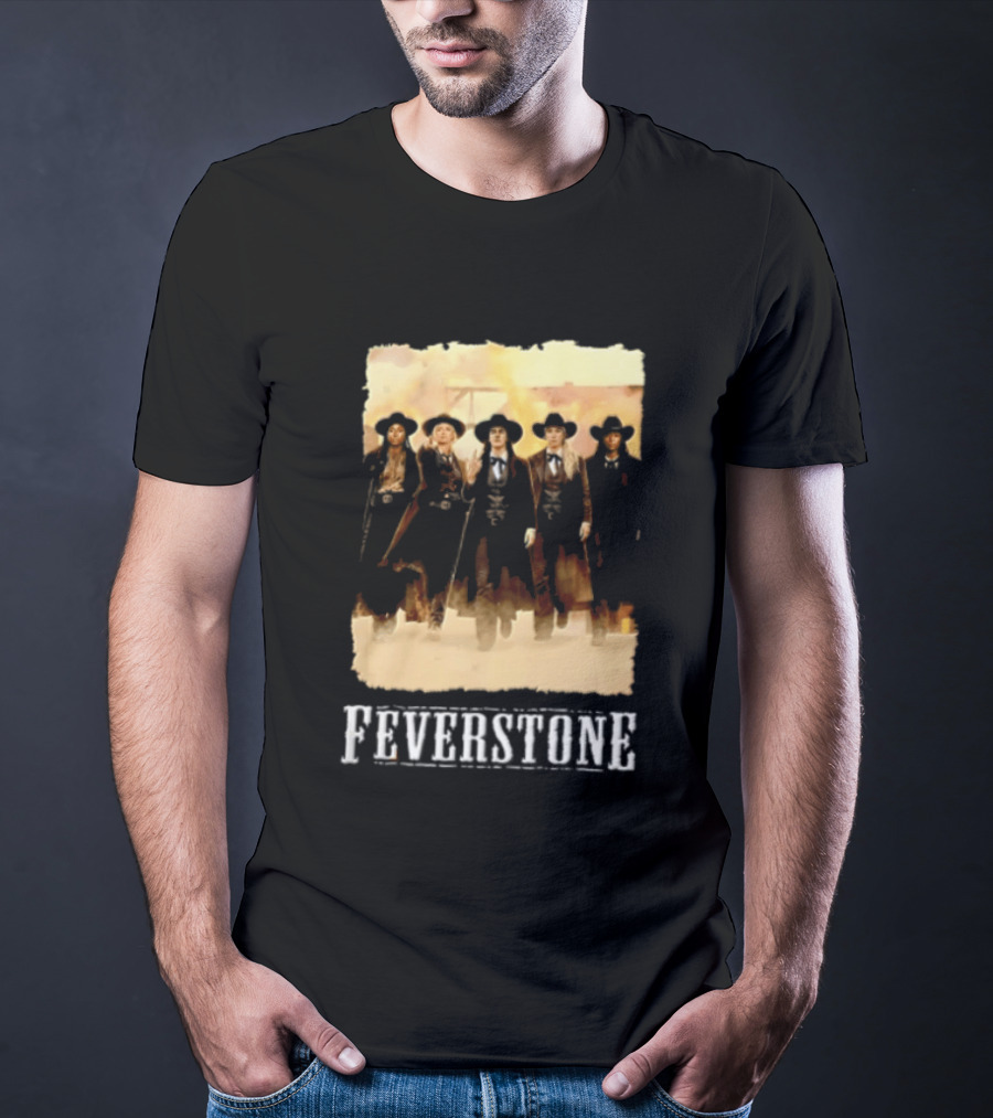 Feverstone Five Women Cowboy Outfits Walking T-Shirt