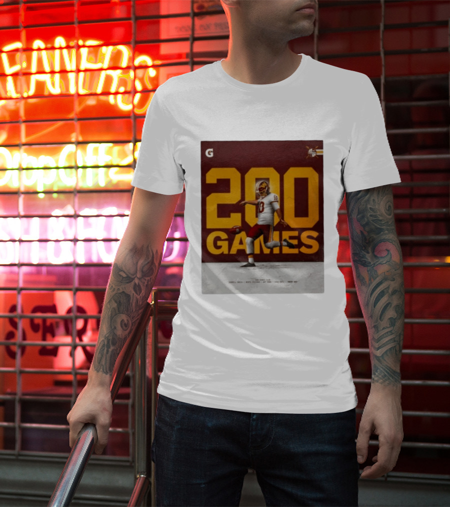 200 Games Tress Way 200 Games Club Washington Commanders T-Shirt