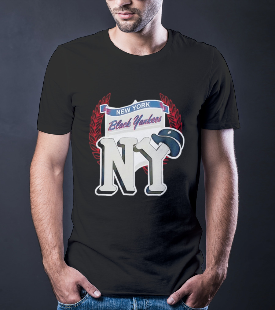 New York Black Yankees NY Negro Leagues History Emblem With Cap T-Shirt