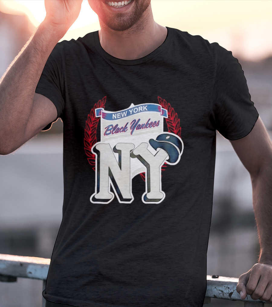 New York Black Yankees NY Negro Leagues History Emblem With Cap T-Shirt