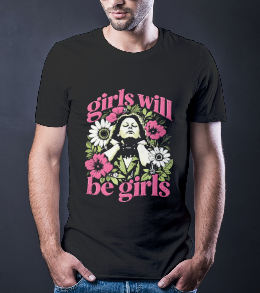 Girls Will Be Girls Linda Blair Floral Head Back T-Shirt