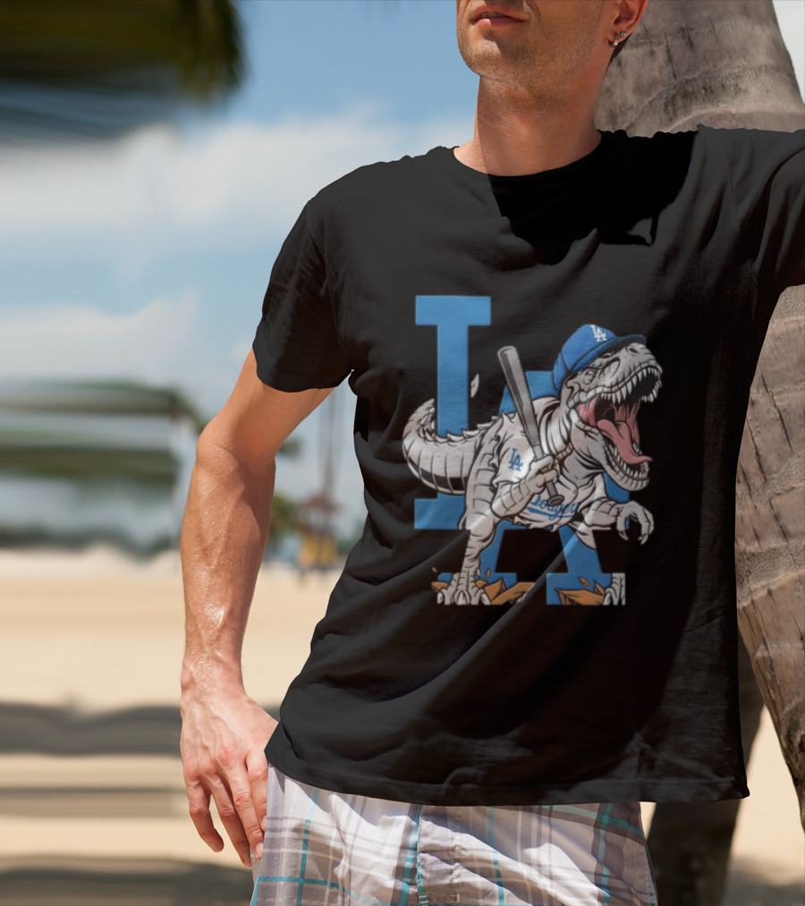 Los Angeles Dodgers Dinosaur Collaboration With LA Baseball Team T-Shirt