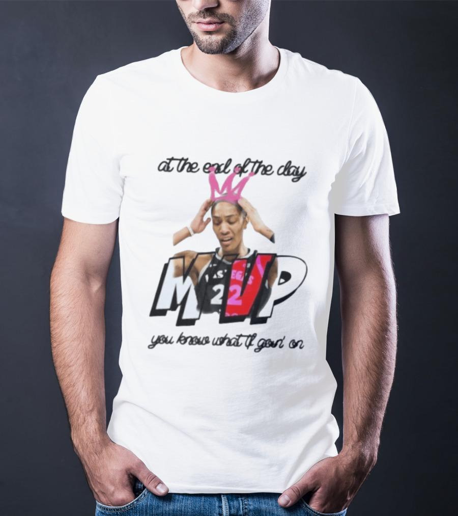 At The End Of The Day A'ja Wilson Las Vegas Aces MVP You Know What Tf Goin On T-Shirt