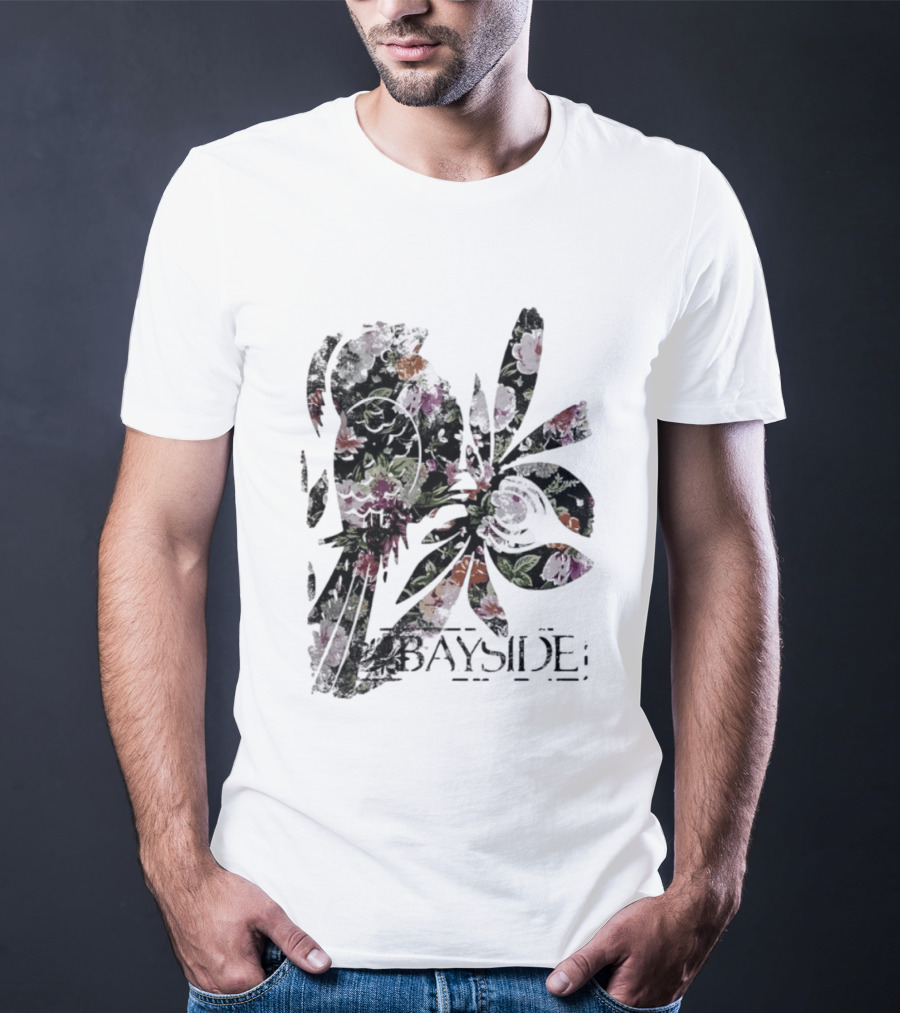 Bayside Floral Bird Distressed Alternative Rock T-Shirt
