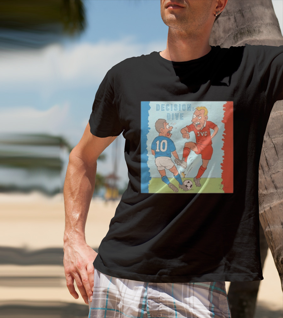 Decision Dive JVC Arsenal Football Cartoon Vintage Rivalry T-Shirt