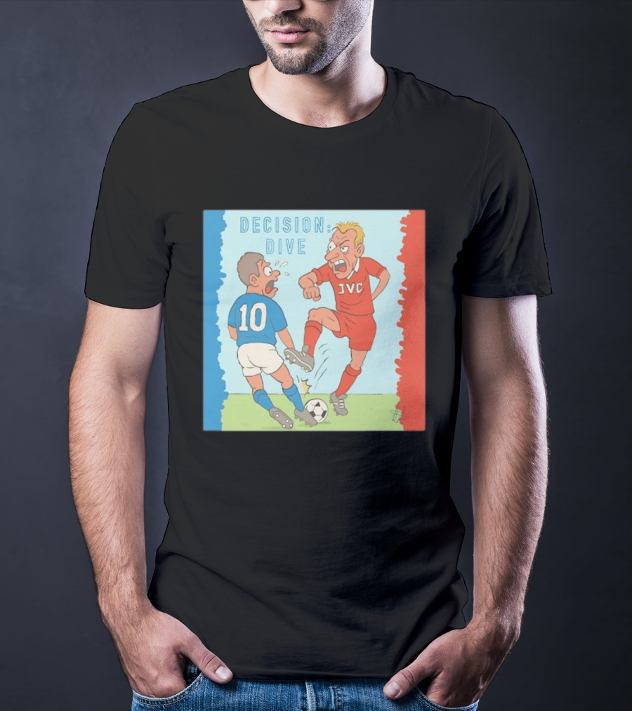 Decision Dive JVC Arsenal Football Cartoon Vintage Rivalry T-Shirt