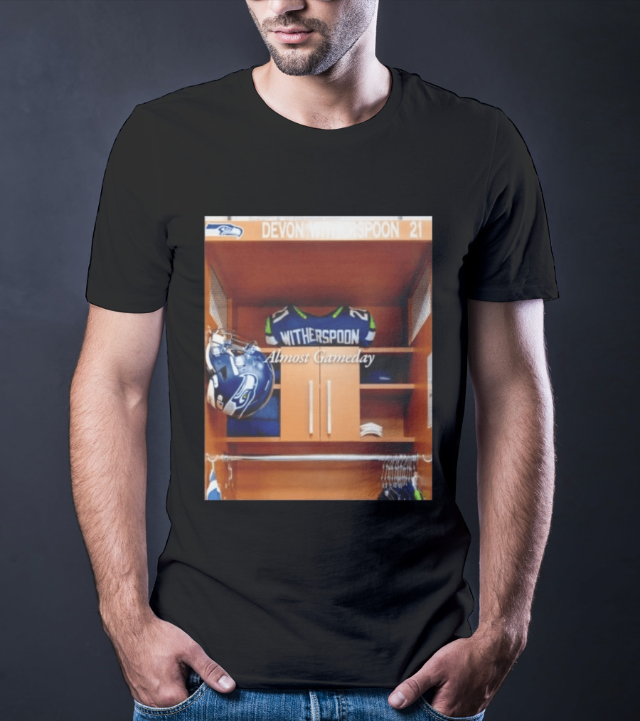 Devon Witherspoon Seattle Seahawks 21 Almost Gameday Locker Room T-Shirt