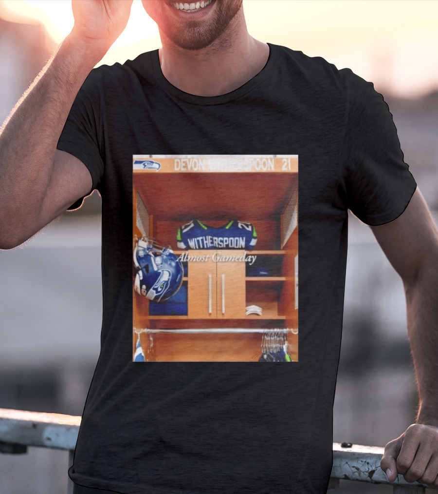 Devon Witherspoon Seattle Seahawks 21 Almost Gameday Locker Room T-Shirt