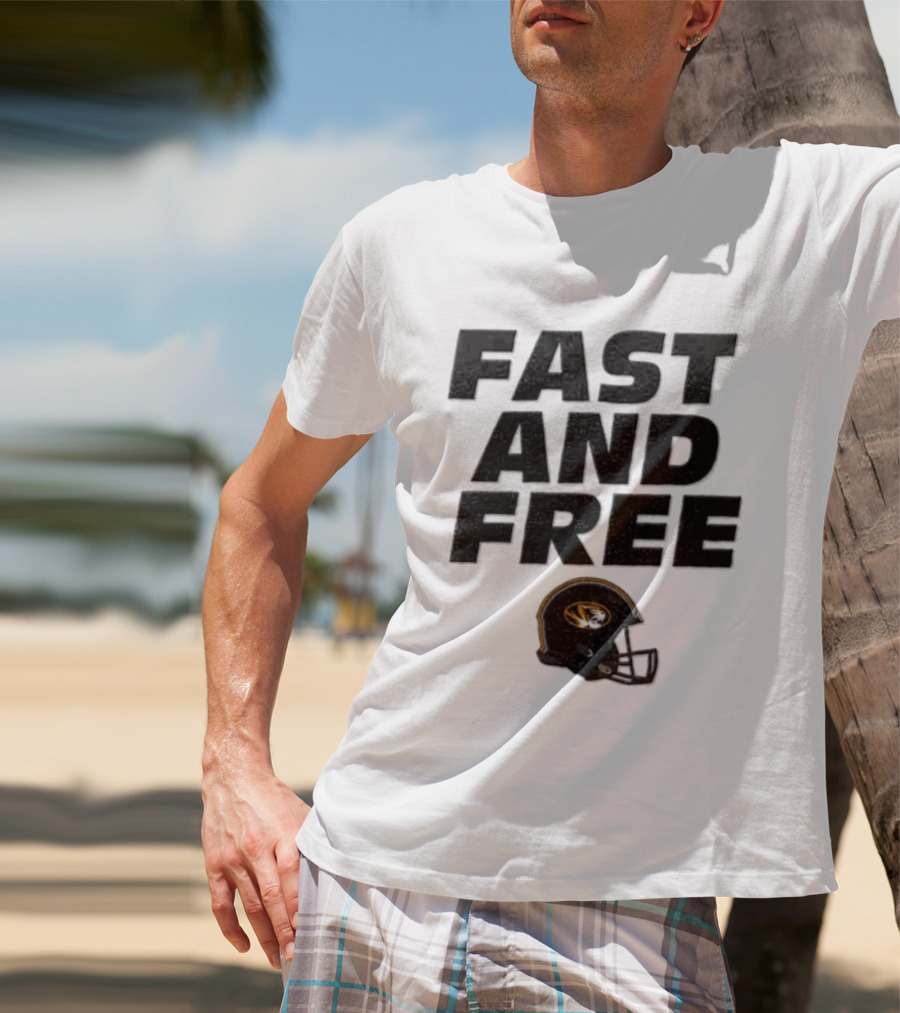 Missouri Tigers NCAA Football Fast And Free Helmet T-Shirt