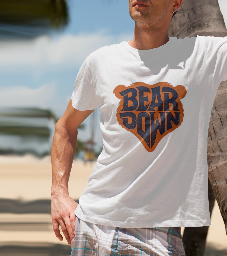 Chicago Bears Bear Down Distressed Vintage Sports Fan T-Shirt