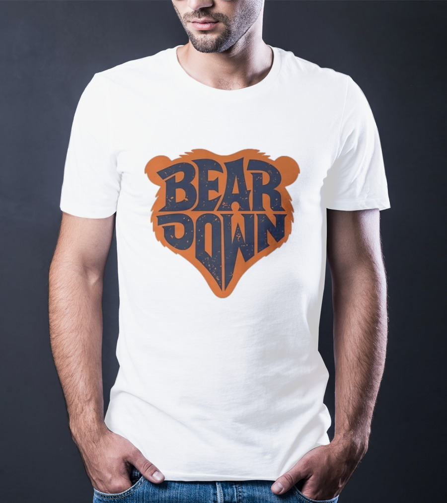 Chicago Bears Bear Down Distressed Vintage Sports Fan T-Shirt